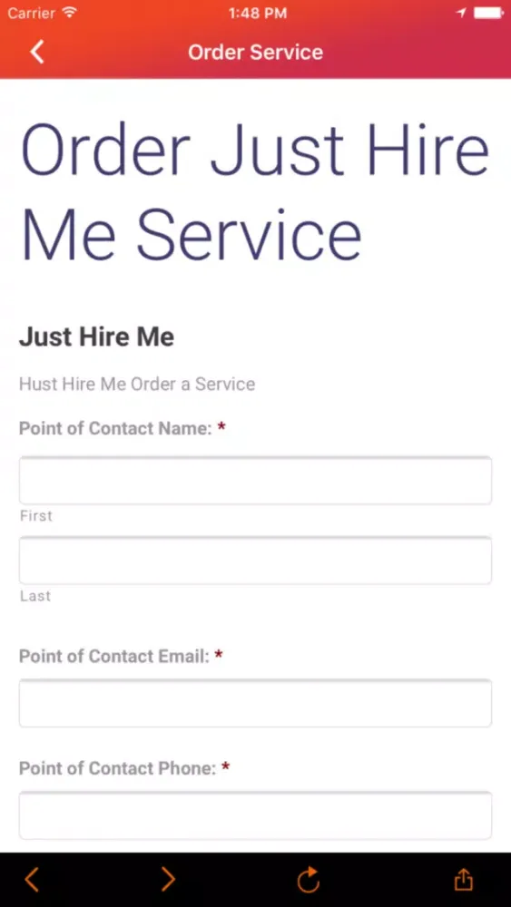 ภาพหน้าจอของ Just Hire Me