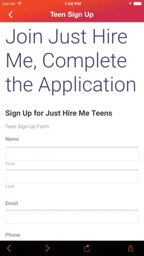 ภาพหน้าจอของ Just Hire Me