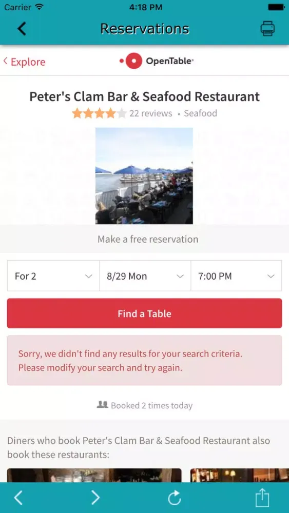 Capturas de tela do Peter's Clam Bar Loyalty App