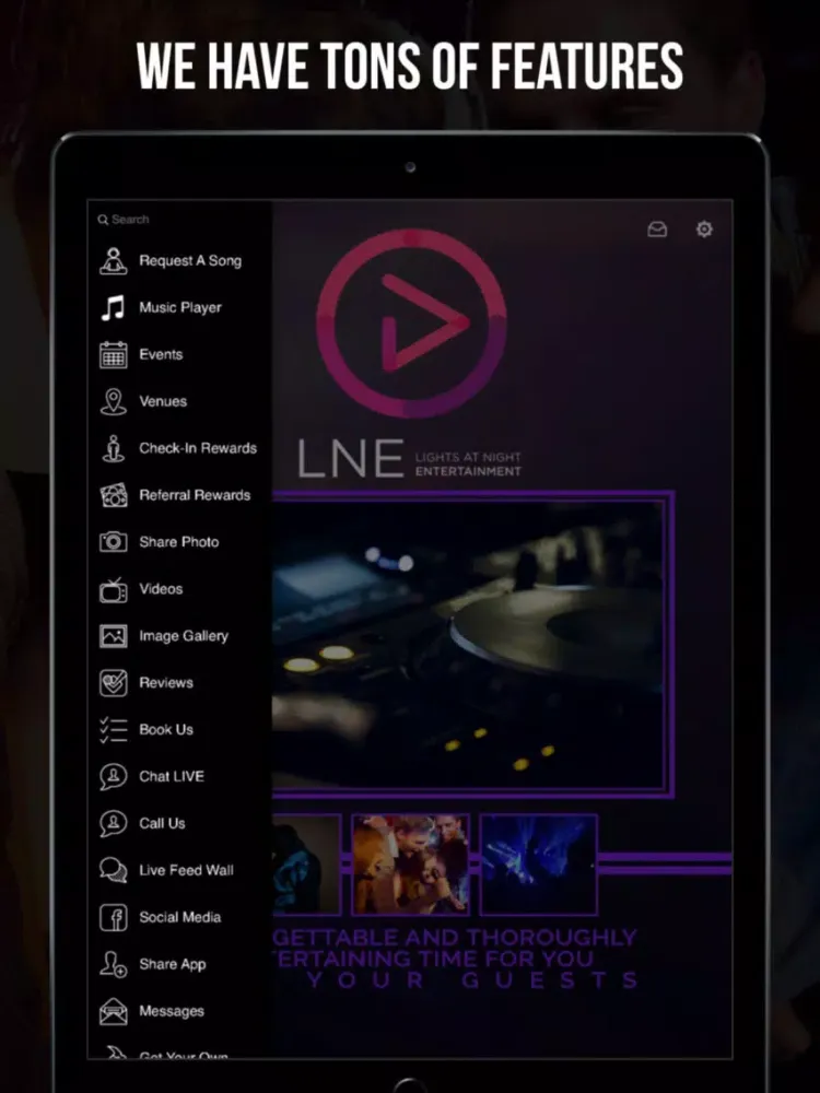 Captures d'écran de Lights At Night Entertainment iPad 