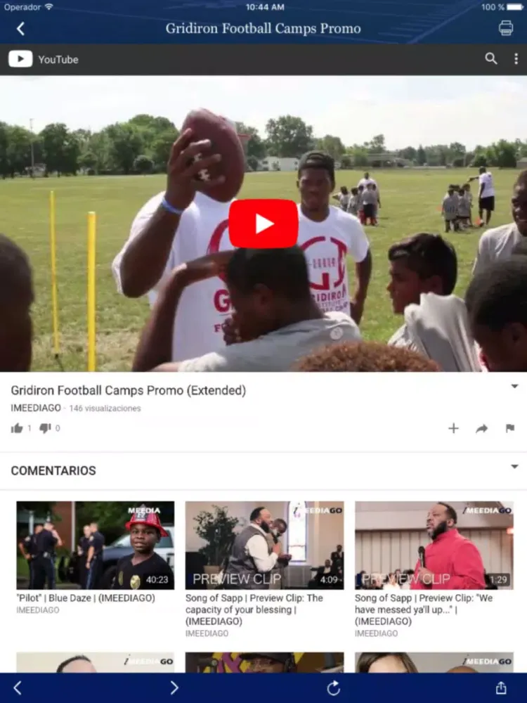 تصاویر Gridiron Gang Football Camps iPad 