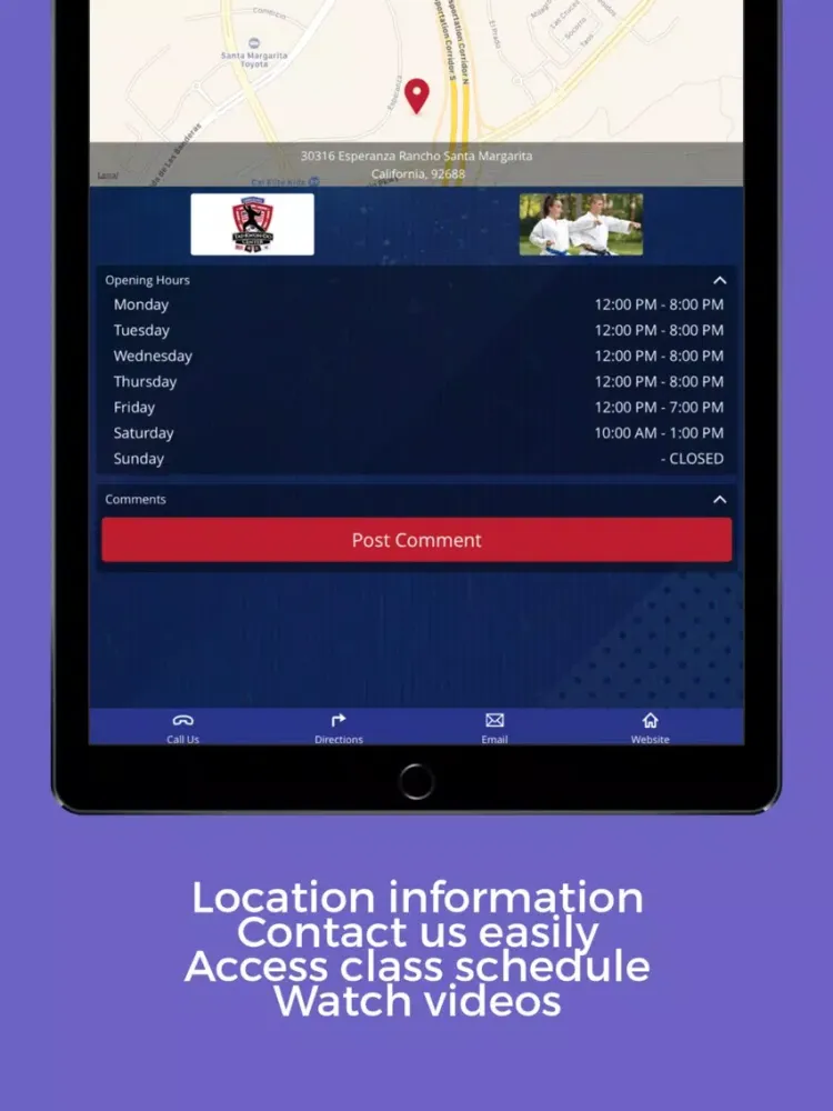 ภาพหน้าจอของ David Kang's Taekwondo Center iPad 