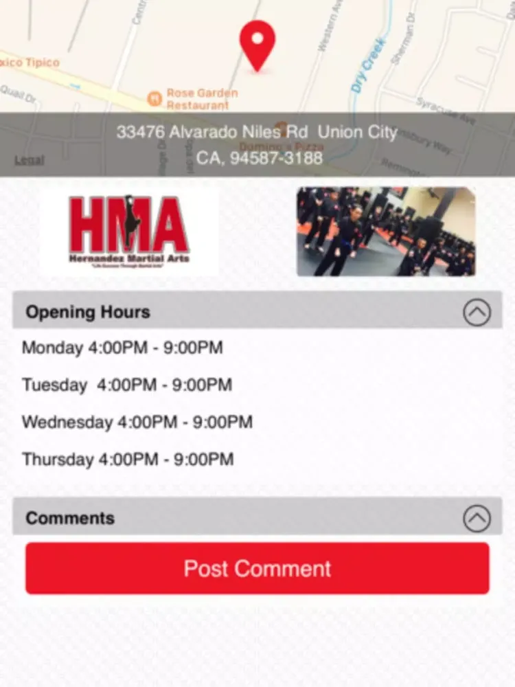 Hernandez Martial Arts iPad  Screenshots