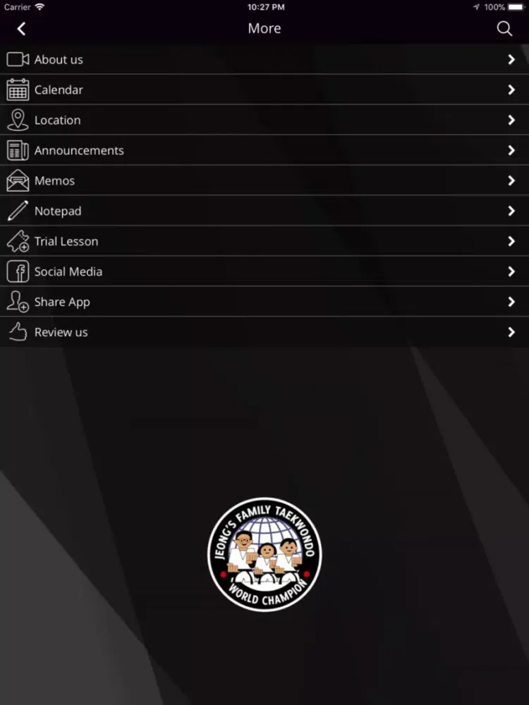 Скриншоты Jeong's Family Taekwondo iPad 