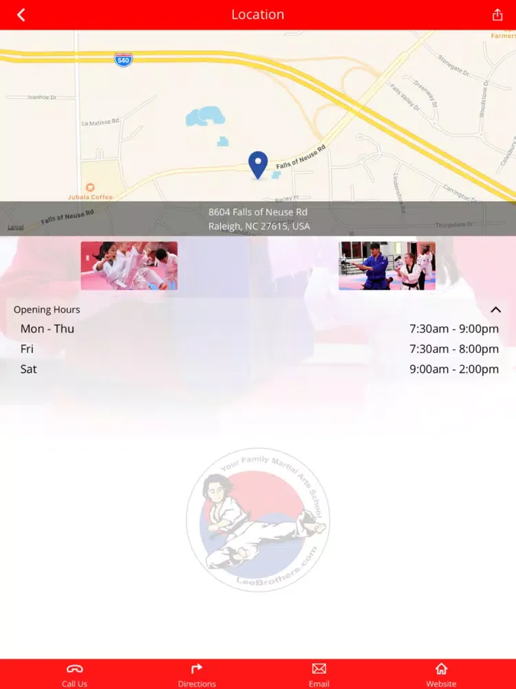 Ảnh chụp màn hình của Lee Brothers Martial Arts iPad 