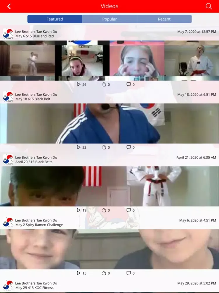 Ảnh chụp màn hình của Lee Brothers Martial Arts iPad 