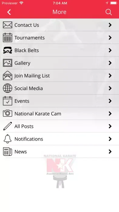 Ảnh chụp màn hình của Hopkins National Karate