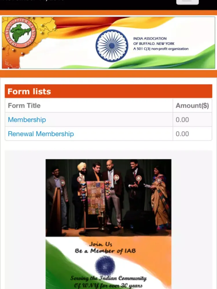 India Association of Buffalo iPad  スクリーンショット