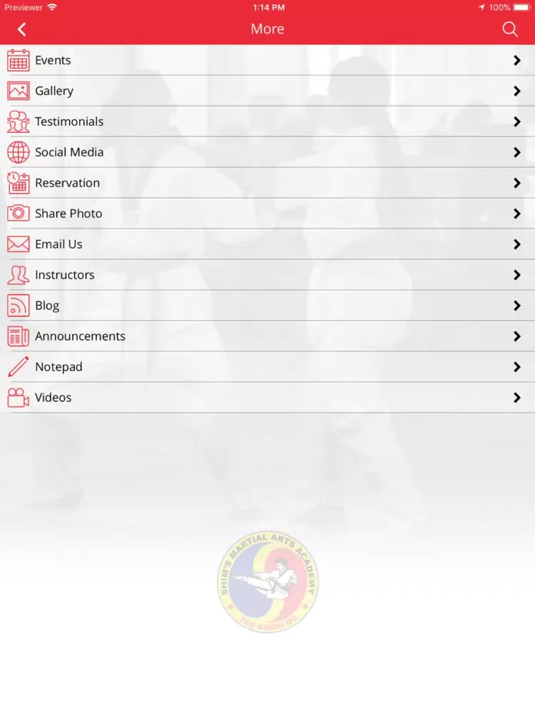 تصاویر Shim's Martial Arts Academy iPad 
