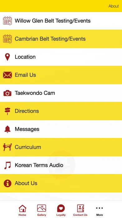 Capturas de tela do World Class Tae Kwon Do