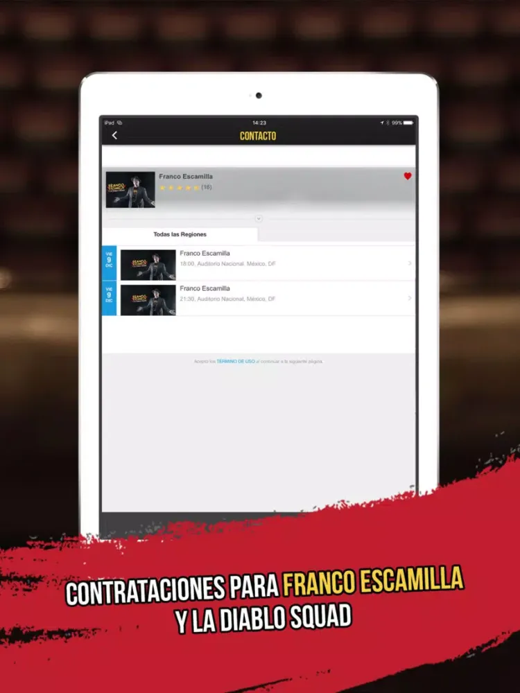 Ảnh chụp màn hình của Franco Escamilla Oficial iPad 