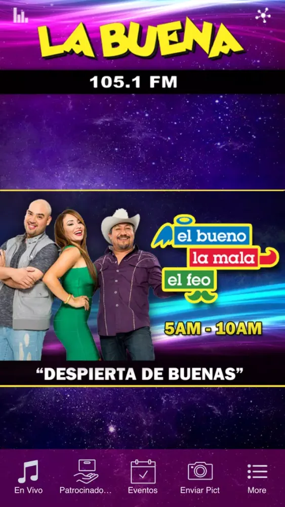 Capturas de tela do La Buena 105.1