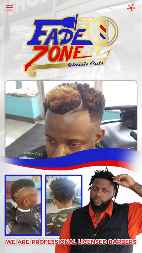 Fade Zone Classic Cuts Barbershop应用截图