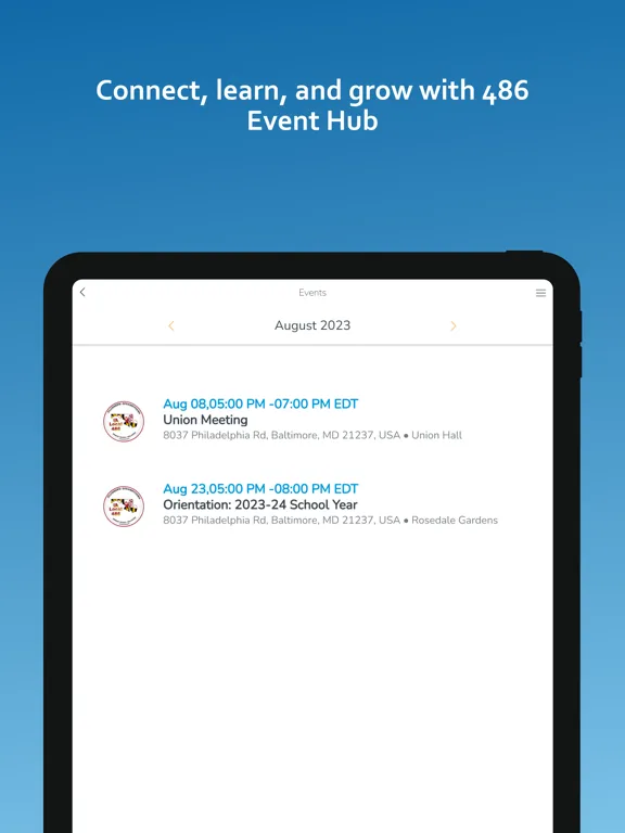 Local 486 Training iPad  Screenshots