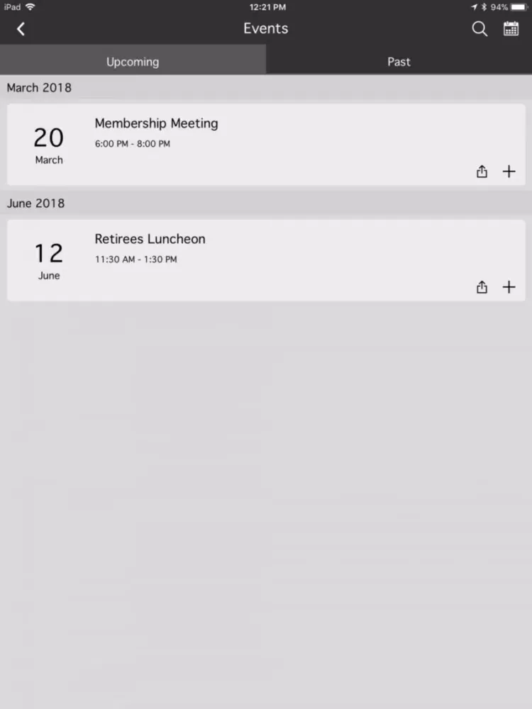 UA Local 502 iPad  Screenshots
