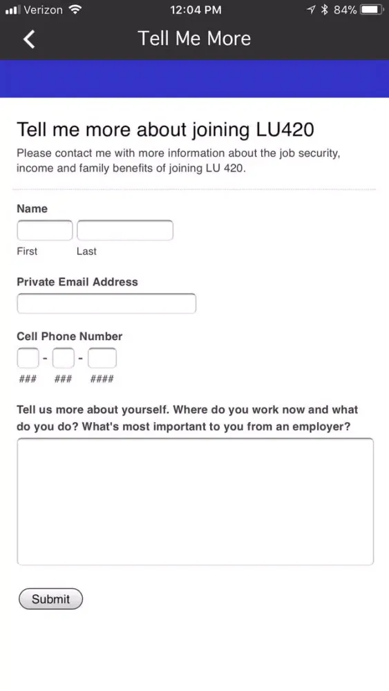 UA Local 502 Screenshots