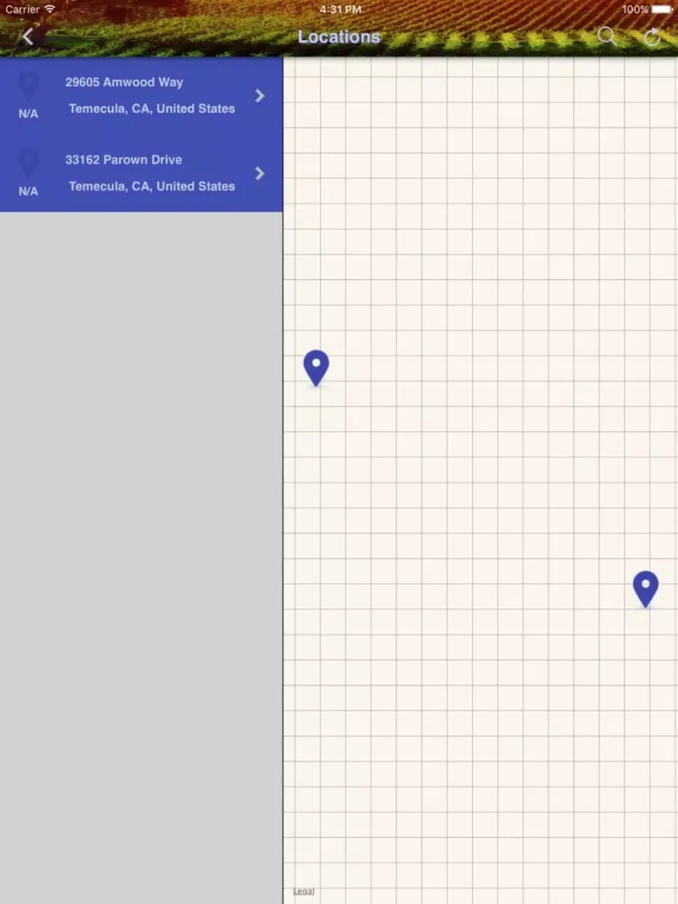 ภาพหน้าจอของ Cali VRBO LLC iPad 