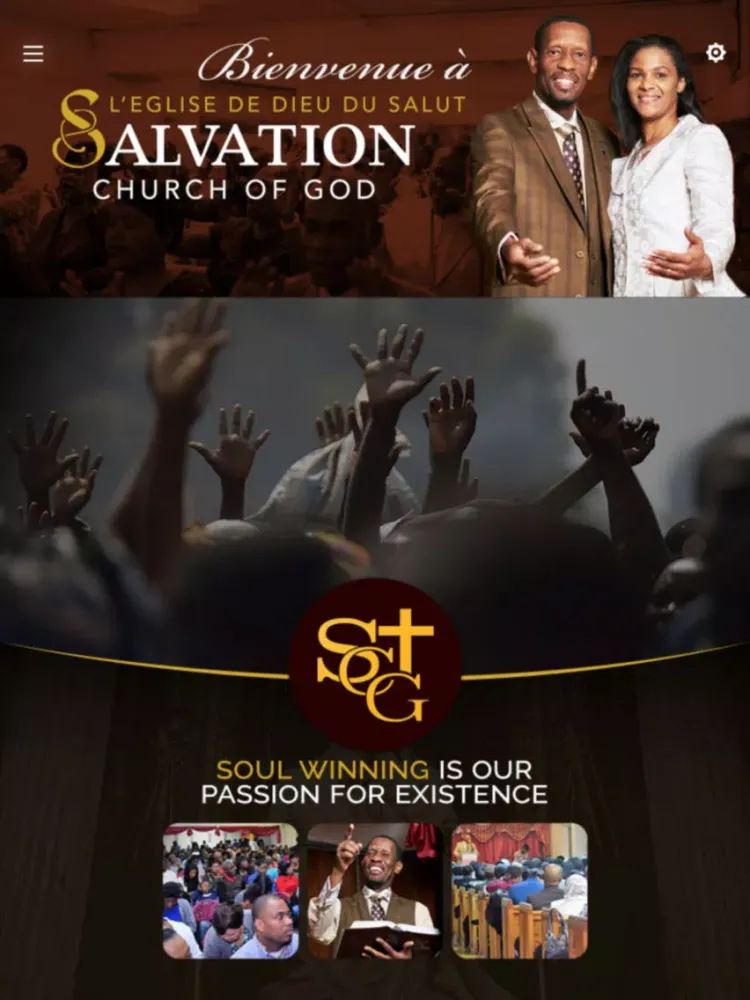 Tangkapan layar Salvation Church of God, Inc iPad 