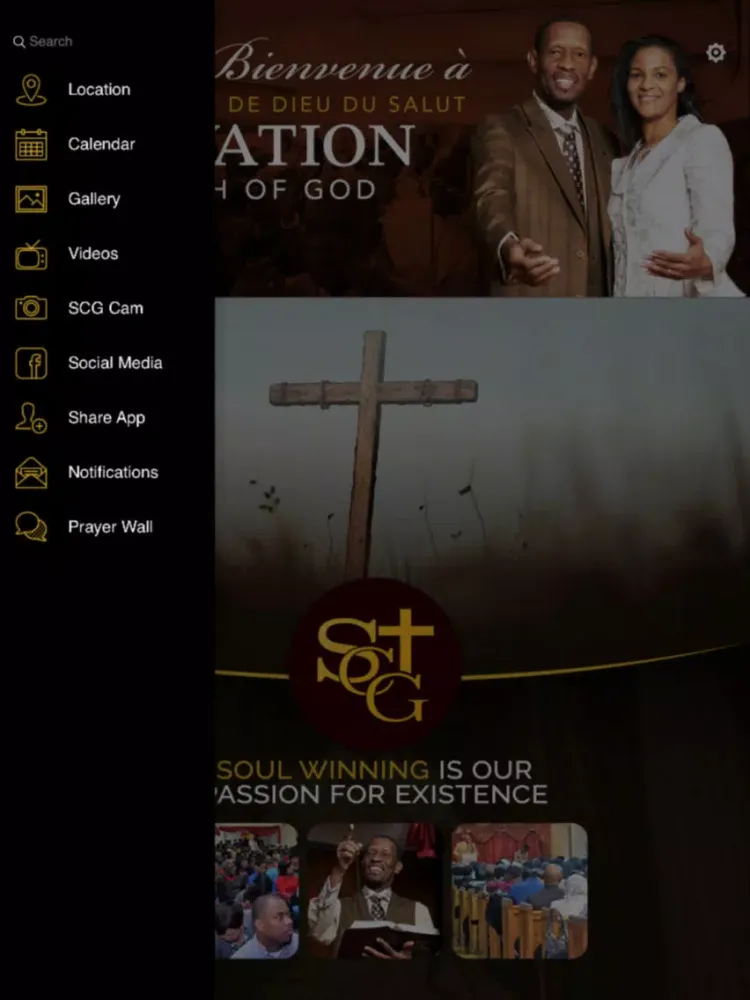 Tangkapan layar Salvation Church of God, Inc iPad 
