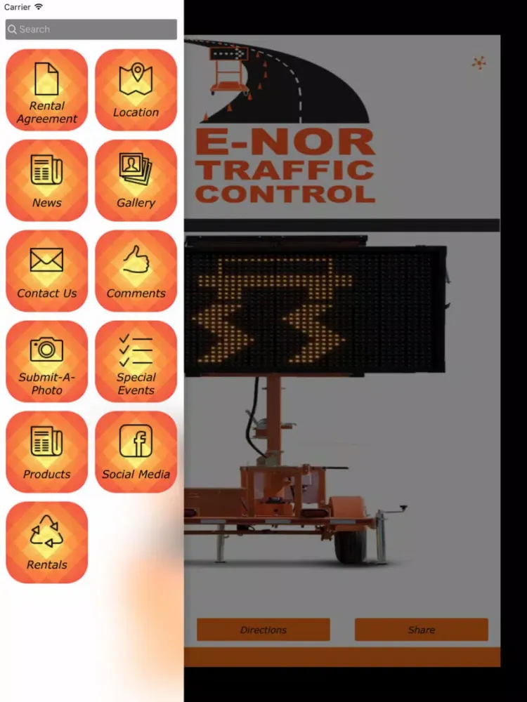 ภาพหน้าจอของ E-Nor Traffic Control iPad 