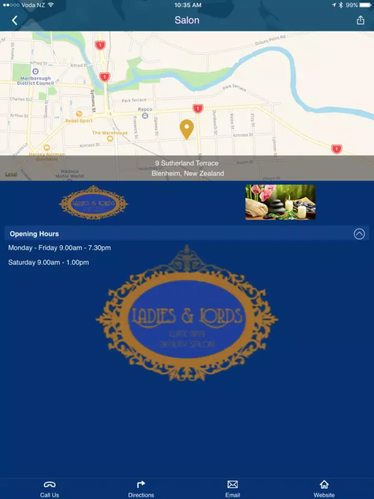 Ảnh chụp màn hình của Ladies & Lords Beauty Salon iPad 