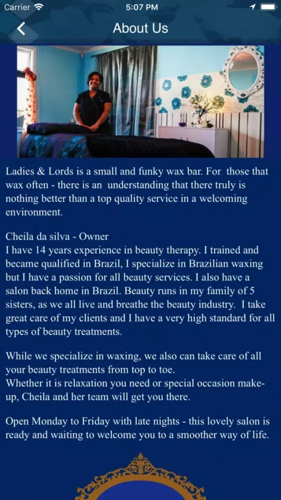 Ảnh chụp màn hình của Ladies & Lords Beauty Salon
