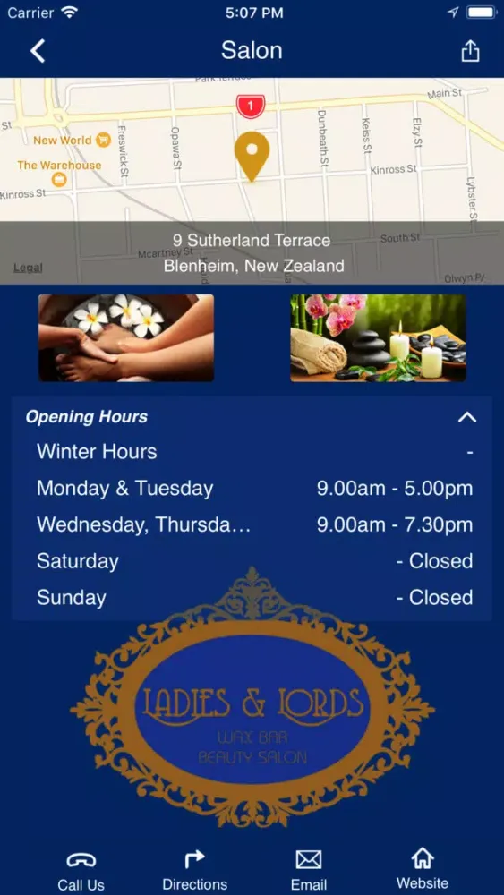 Ảnh chụp màn hình của Ladies & Lords Beauty Salon