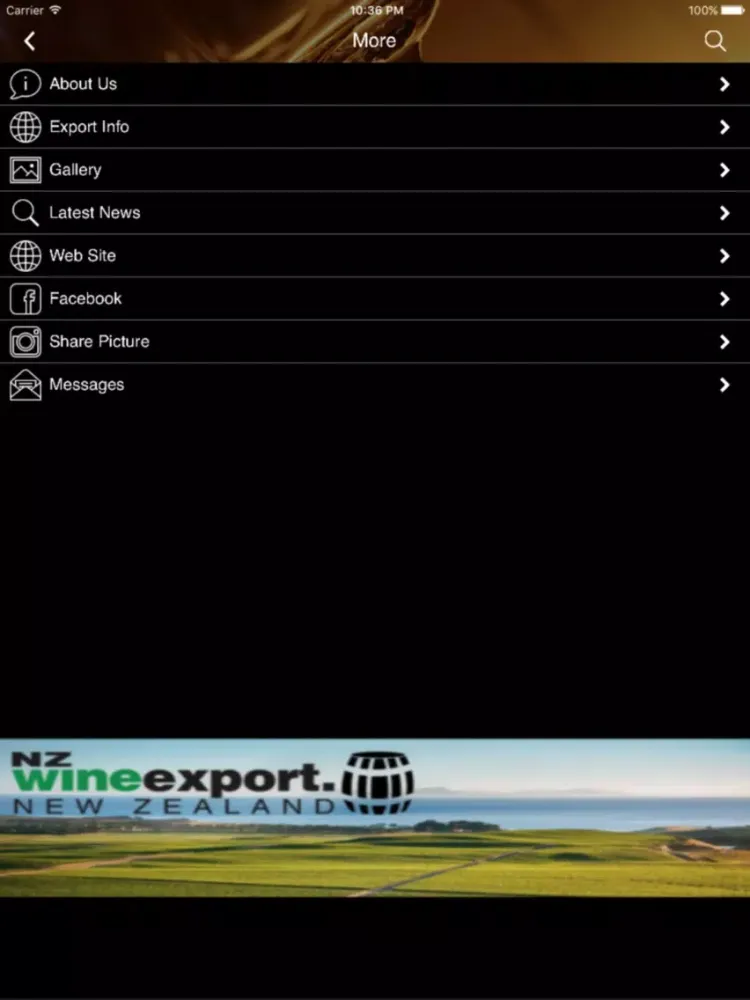 NZ Wine Export iPad  Screenshots