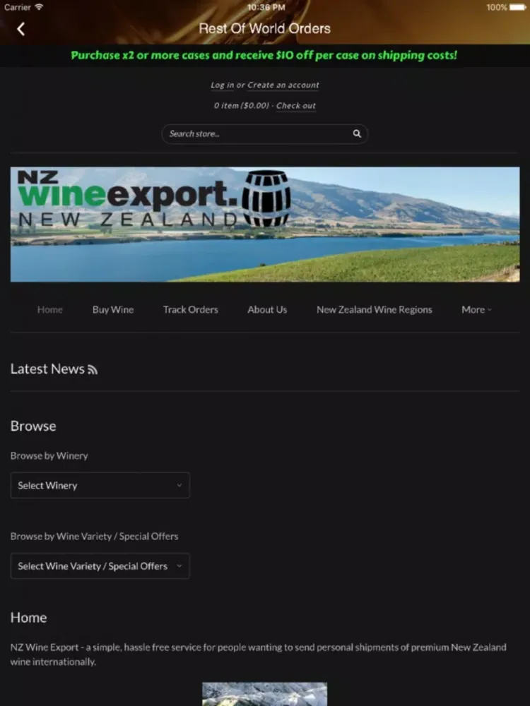 NZ Wine Export iPad  Screenshots