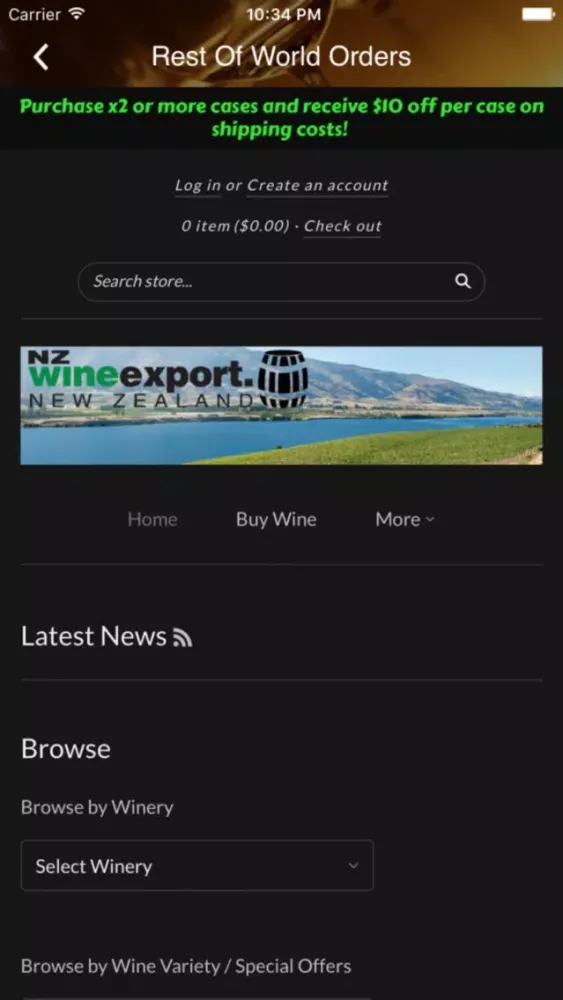 NZ Wine Export Screenshots