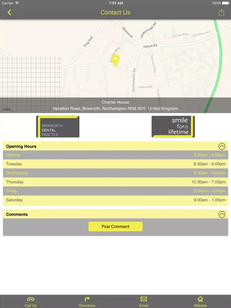 Brixworth Dental Practice iPad  Screenshots