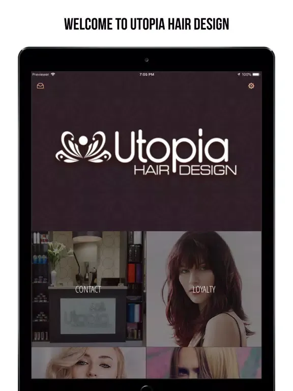Capturas de tela do Utopia Hair Design iPad 