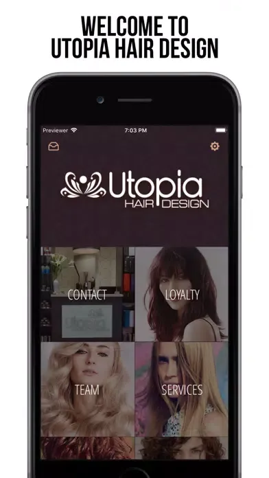 Capturas de tela do Utopia Hair Design