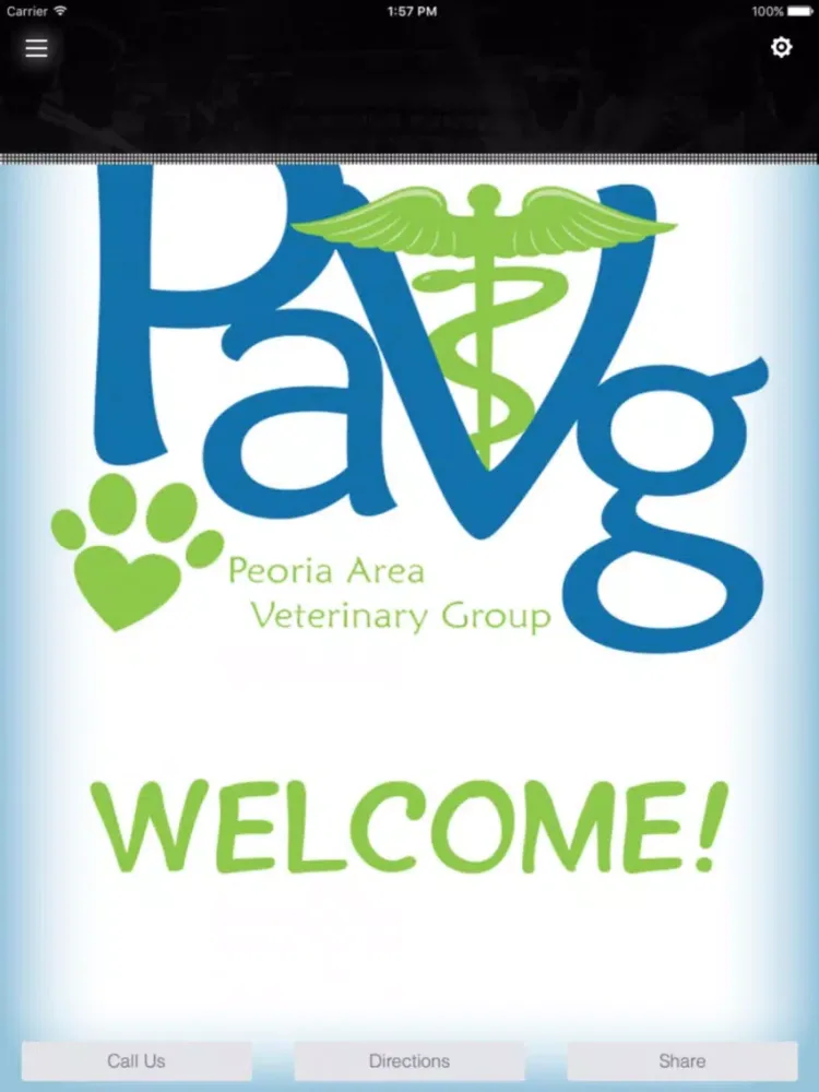 Ảnh chụp màn hình của Peoria Area Veterinary Group iPad 