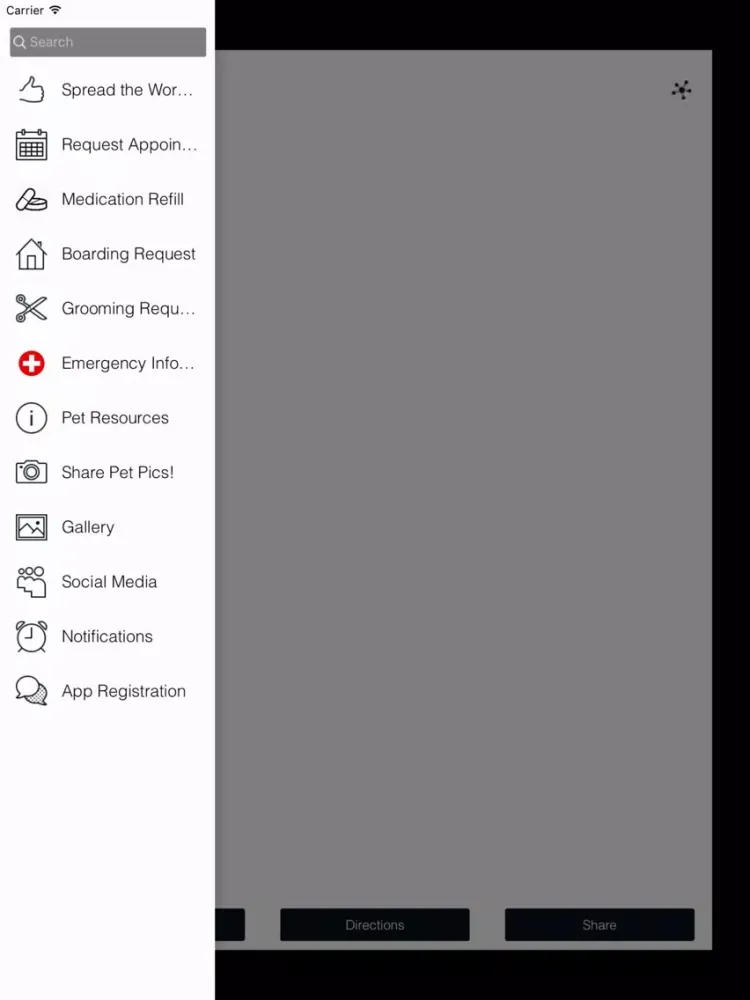 Ảnh chụp màn hình của St. Matthews Animal Clinic. iPad 