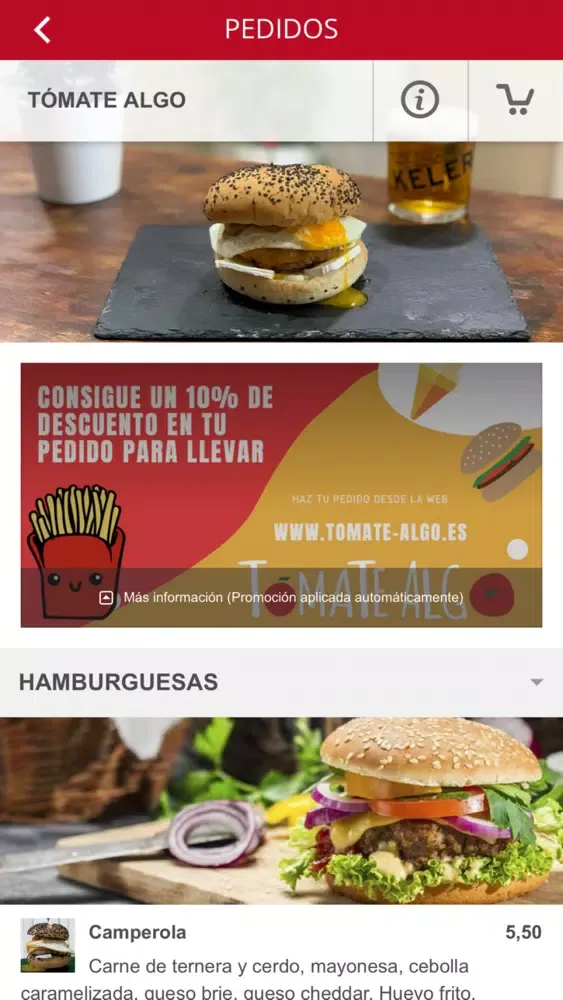 Capturas de tela do Food To Go El Vendrell