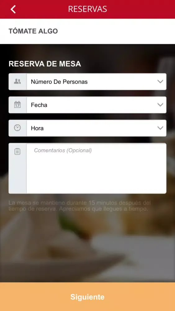 Capturas de tela do Food To Go El Vendrell