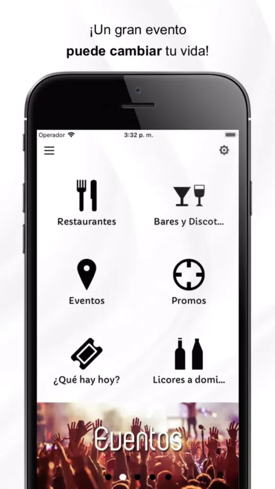 Capturas de tela do i go events foods & drinks