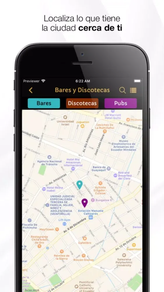 Capturas de tela do i go events foods & drinks