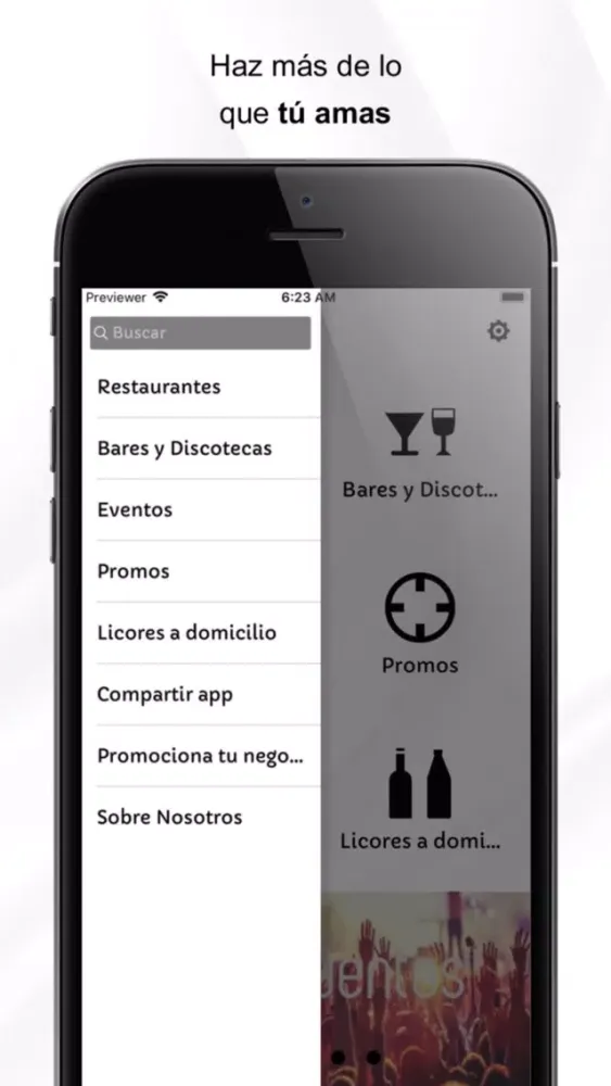 Capturas de tela do i go events foods & drinks