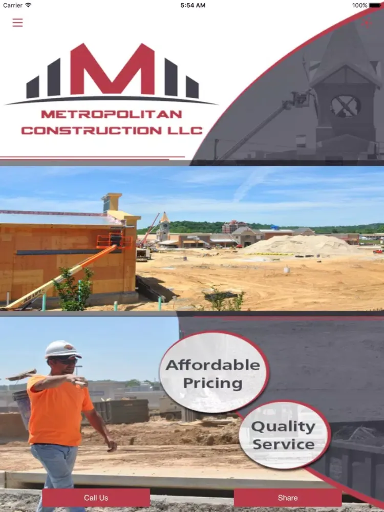 Скриншоты Metropolitan Construction LLC iPad 