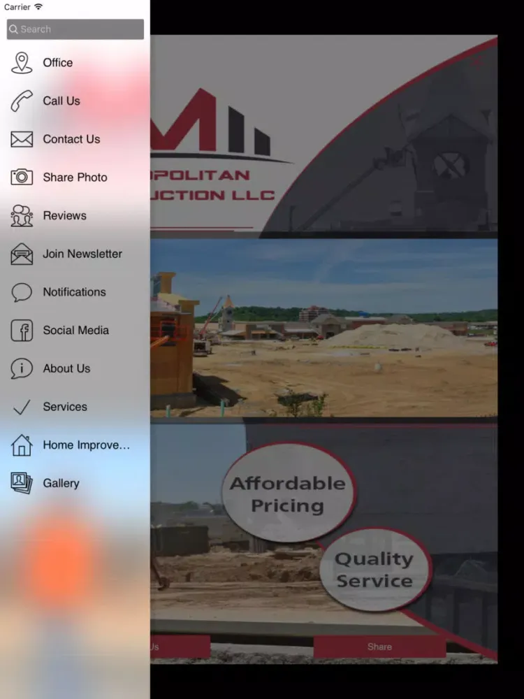 Скриншоты Metropolitan Construction LLC iPad 
