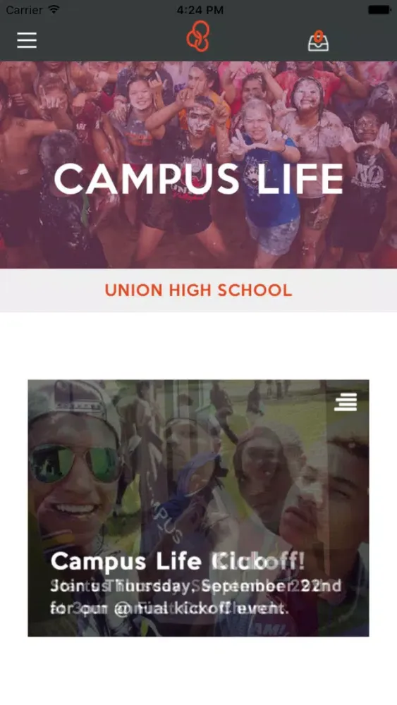 Capturas de tela do UHS Campus Life