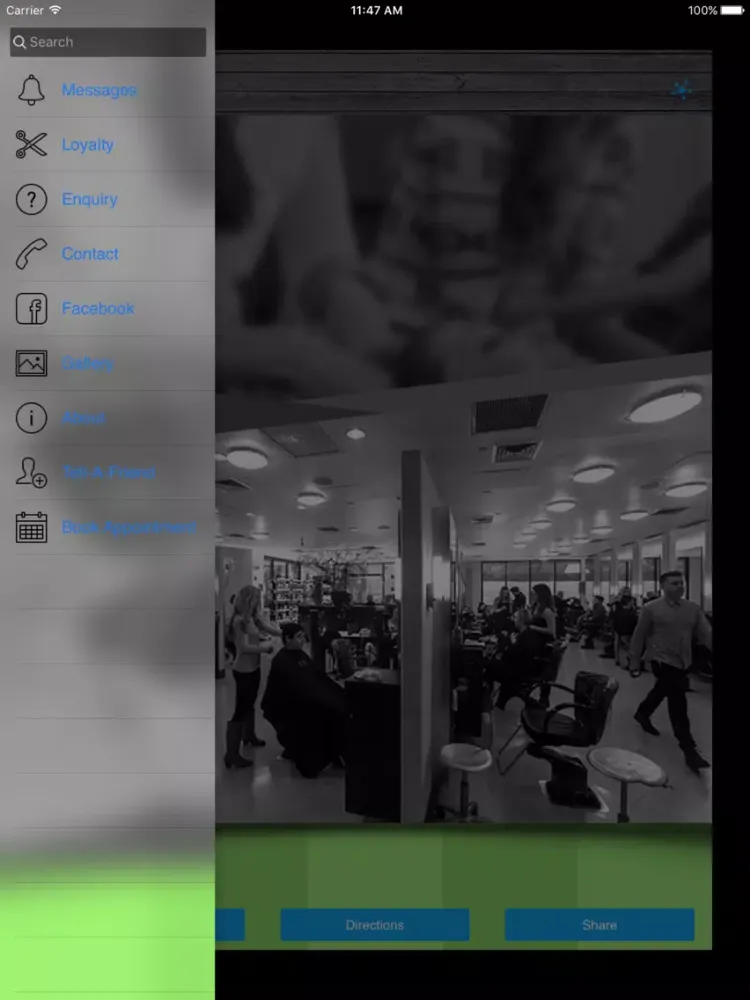 Tangkapan skrin BRO The Barber Shop iPad 