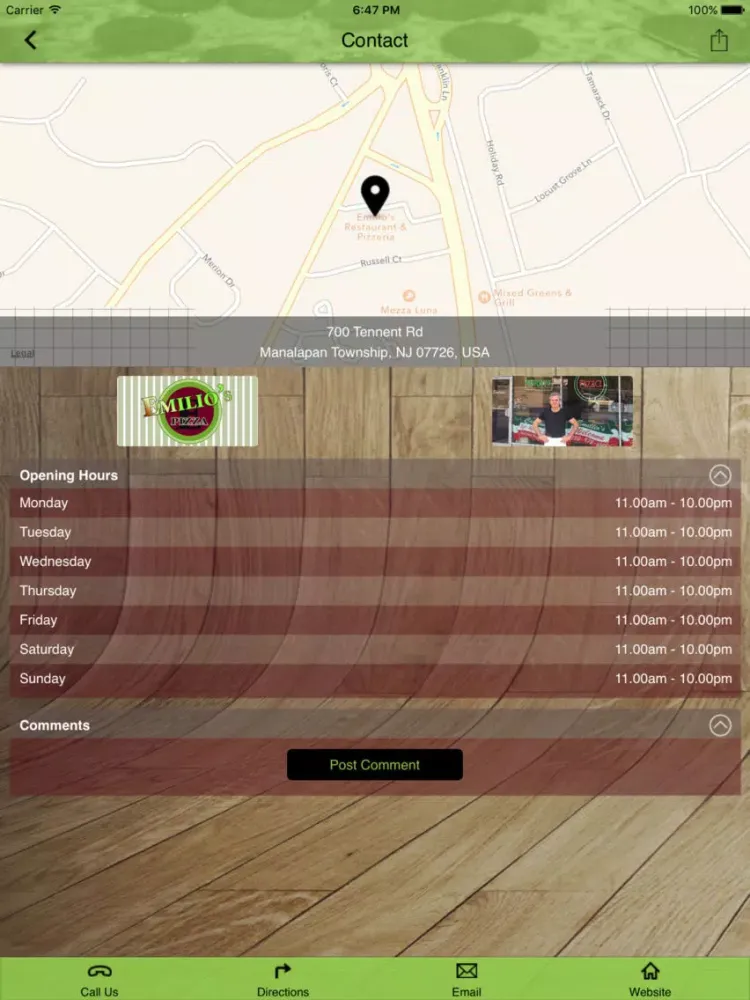 Captures d'écran de Emilio's Pizzeria & Restaurant iPad 