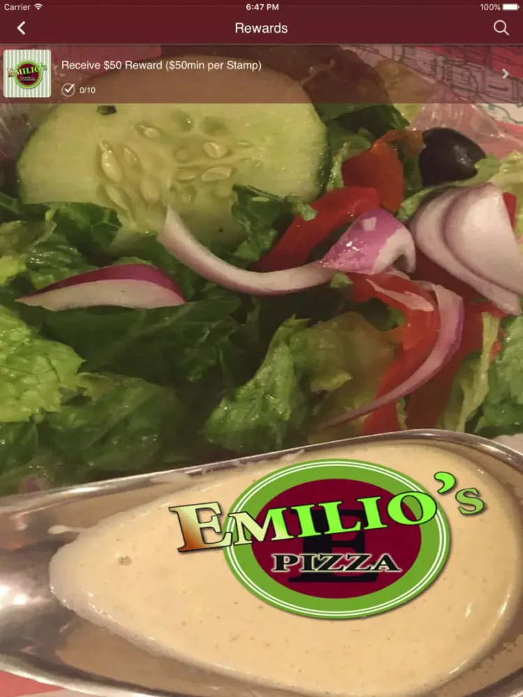 Captures d'écran de Emilio's Pizzeria & Restaurant iPad 