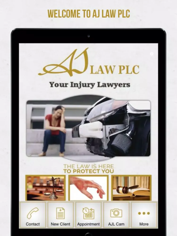 Tangkapan skrin AJ Law PLC iPad 