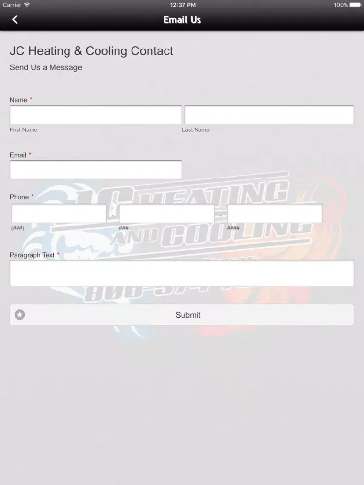 Скриншоты J.C. Heating and Cooling iPad 