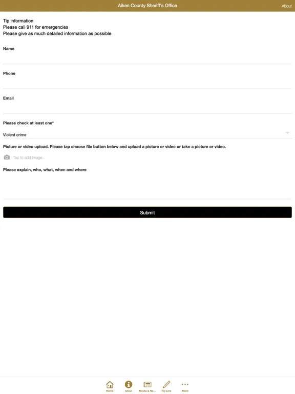 Screenshot di Aiken County Sheriff's Office iPad 