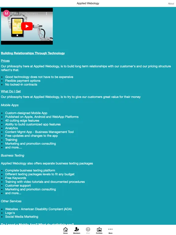 Captures d'écran de Applied Webology CRM App iPad 